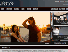 Tablet Screenshot of lifestyleapparel.com